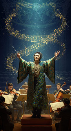 Famous violinist Dmitry Logvin perform at the State Russian Drama Theatre.の素材