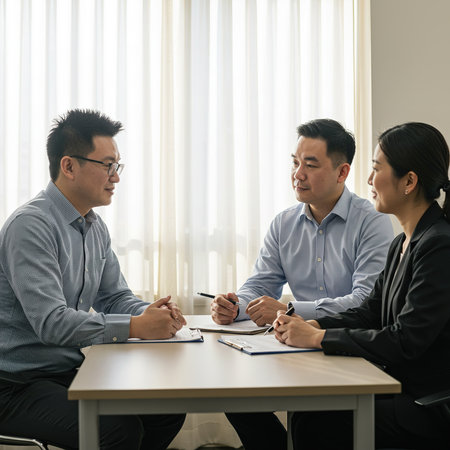 Group of business people working in the office. Business meeting concept.の素材