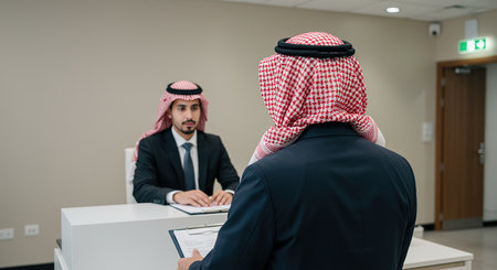Arabic business people at a meeting in a modern office - Business conceptの素材
