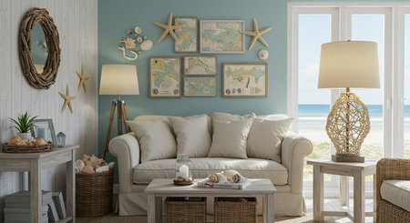 Interior of the living room. 3D render. 3D illustrationの素材