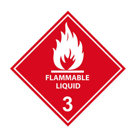 fire danger sign flammable liquidのイラスト素材