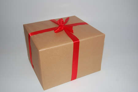Gift with red ribbon
