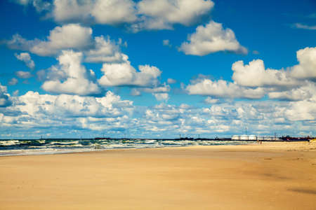 weather on a Baltic sea in summer and early autumn - sun, waves and windの写真素材