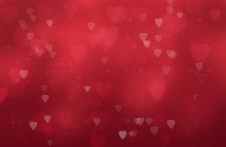 heart shapes on a red の写真素材