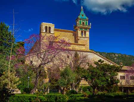 the Charterhouse is a former Carthusian monastery in Valldemossa, Majorca, Spainの写真素材