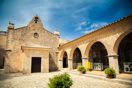 the old small chapel in the Sanctuary of Cura, Mallorca, Spainの写真素材