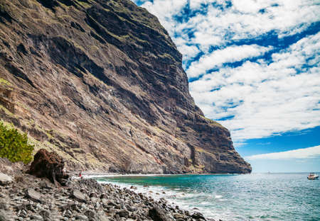 view of the Playa de Masca, at the end of the popular Gorge walk, Tenerife, Canary islands, Spain