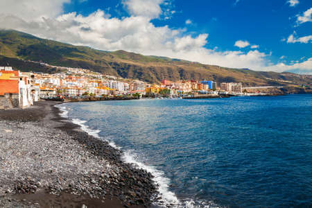 seafront in the small town Candelaria, Tenerife, Canary Islands, Spainの写真素材