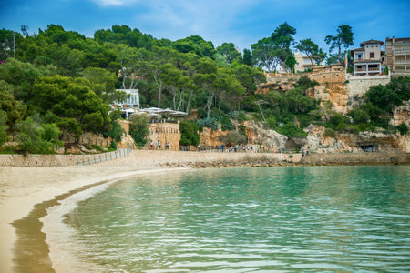 A tranquil day at Porto Cristo beach, Mallorca, Balearic Islands, Spain