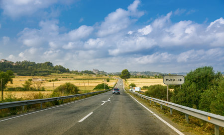 An idyllic road trip through the Mallorca island, Spainの写真素材