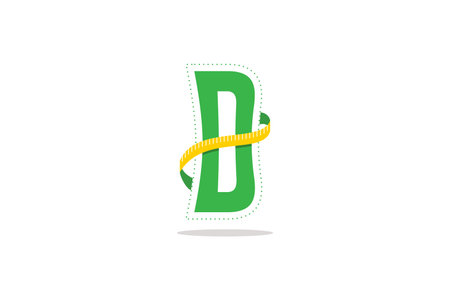 Letter D weight loss logo desgin template element vectorのイラスト素材