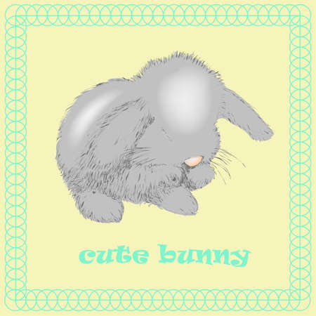 Vector Bunny washes on a white backgroundのイラスト素材