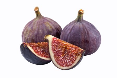 fresh figs isolated on white backgroundの写真素材