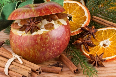 baked apple の写真素材