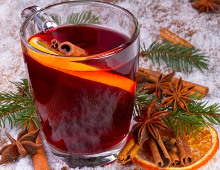 cup of mulled wineの写真素材