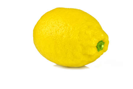 close up of lemon isolated on whiteの写真素材