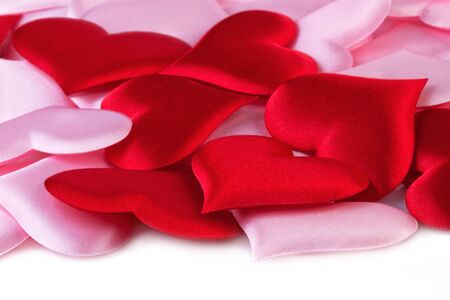 red and pink hearts backgroundの写真素材