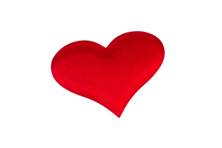 red heart isolated on white backgroundの写真素材