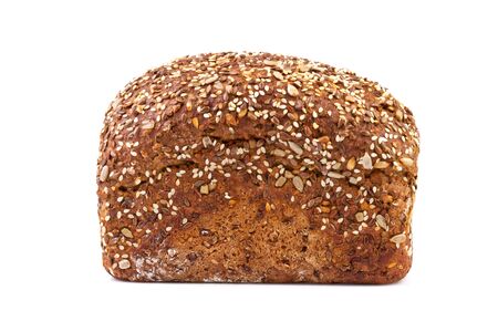 whole wheat bread, isolated on white backgroundの写真素材