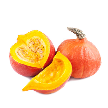 Pumpkin isolated on whiteの写真素材