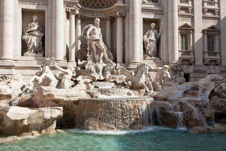 Trevi Fountain  Fontana di Trevi  in Rome, Italy,のeditorial素材