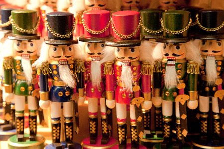 the Nutcracker souvenirs on a Christmas Marketのeditorial素材