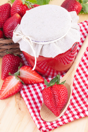 Homemade Strawberry Jamの写真素材