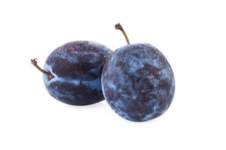 plum isolated on whiteの写真素材