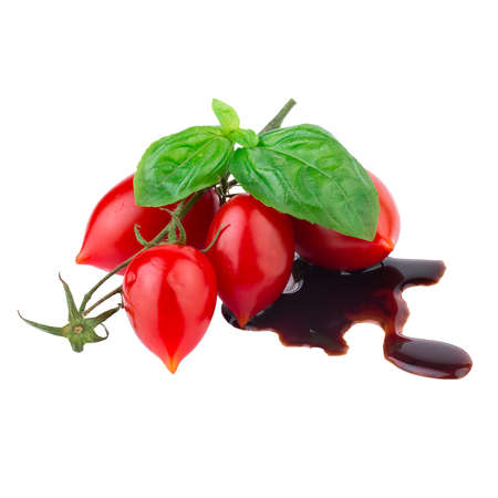Tomato with Basil and Balsamic Vinegarの写真素材