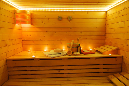 sauna interiorの写真素材