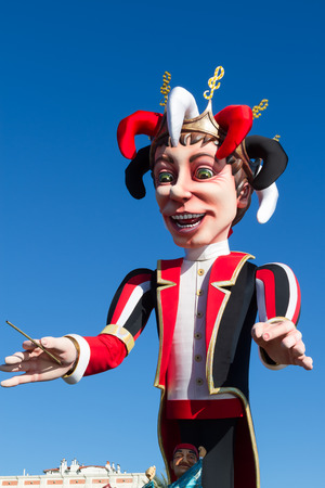 NICE, FRANCE - FEBRUARY 22: The main winter event on the Riviera is one of the largest carnivals in the world. The theme for 2015 was King of Music. Nice, France - Feb 22, 2015のeditorial素材
