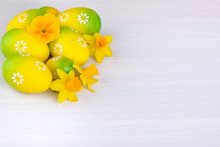 Easter decoration with free space for your textの写真素材