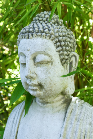 Buddha bamboo meditation balance spa conceptの写真素材