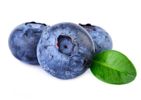 Blueberries with water droplets closeupの写真素材