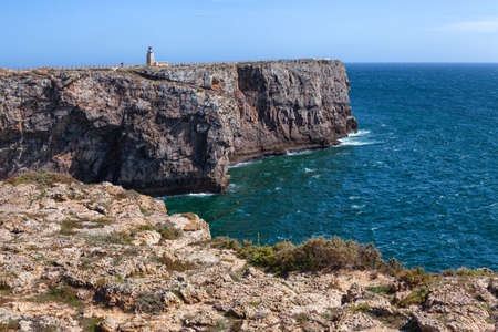 Coastline near Fortaleza de Sagres, Portugal, Algarveの写真素材