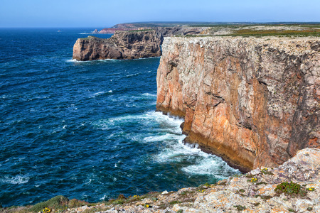 North shore of Cape St.Vincent, Sagres, Portugalの写真素材