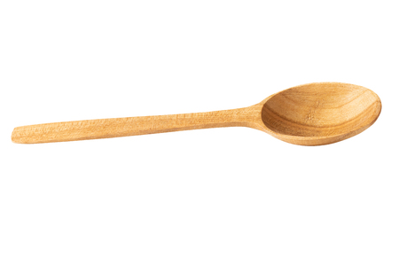 Wooden spoon isolated on white. Image included clipping pathの写真素材