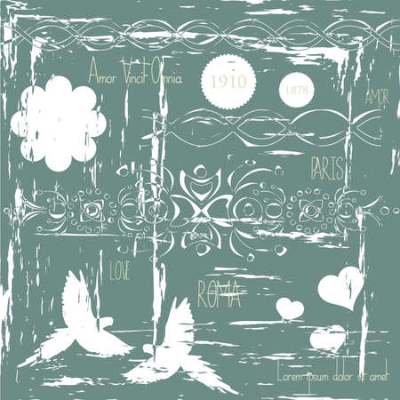 Vintage background-Vector illustrationのイラスト素材