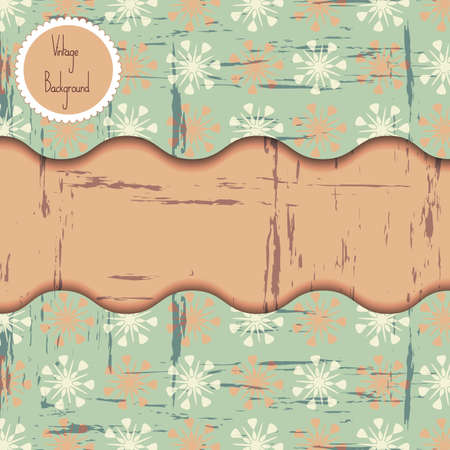 Vintage background with ornamental frame-Vector illustrationのイラスト素材