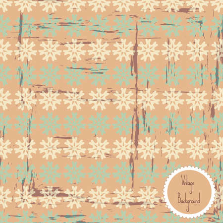 Seamless vintage pattern with retro label illustrationのイラスト素材