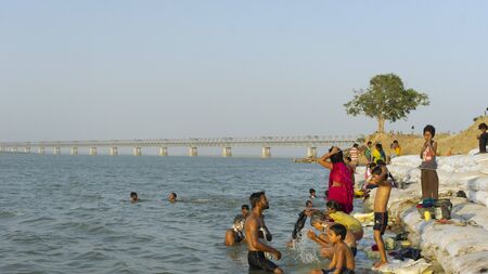 Daily Social Life and fun in riverのeditorial素材