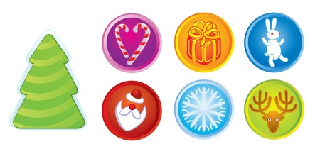 christmas buttonsのイラスト素材