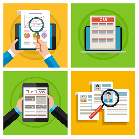 Concept of job searching.のイラスト素材