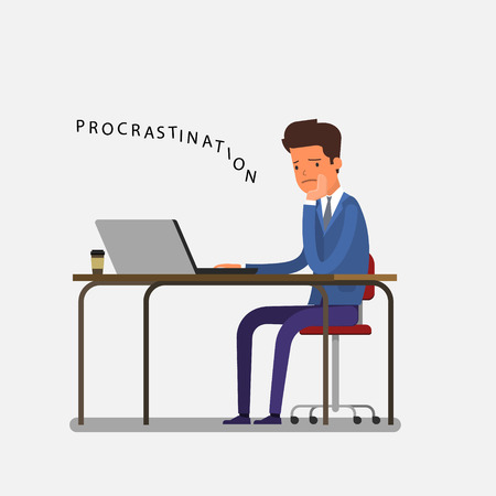 Concept of procrastination.のイラスト素材