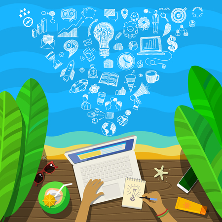 Concept of freelance.のイラスト素材