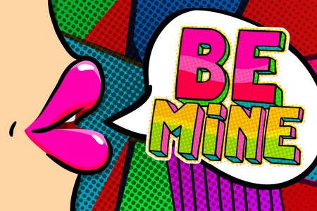 Be mine word bubble.のイラスト素材