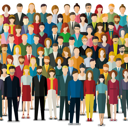 The crowd of abstract people.のイラスト素材