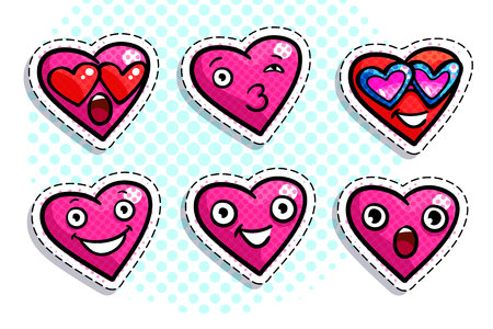 Set of heart iconsのイラスト素材