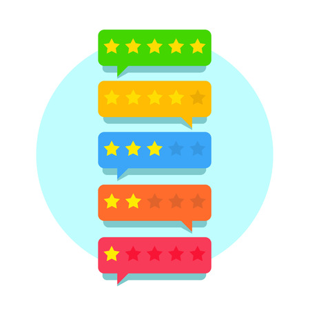 Concept of feedback, rating.のイラスト素材