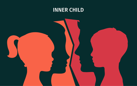 Concept of inner child.のイラスト素材